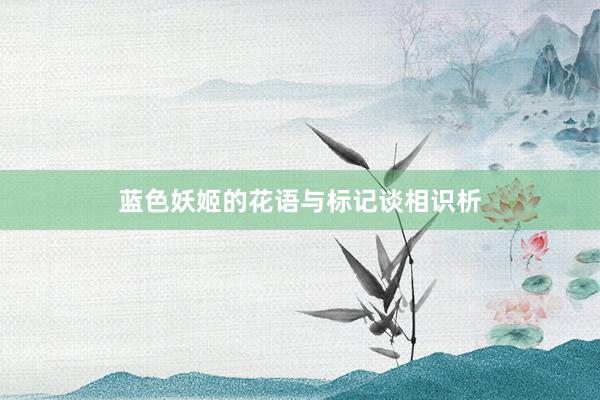 蓝色妖姬的花语与标记谈相识析